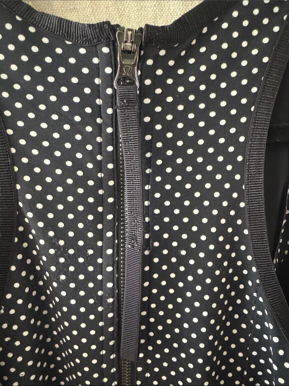 EUC lululemon Here To There Black Polka Dot Dress Navy 8 - Picture 5 of 8